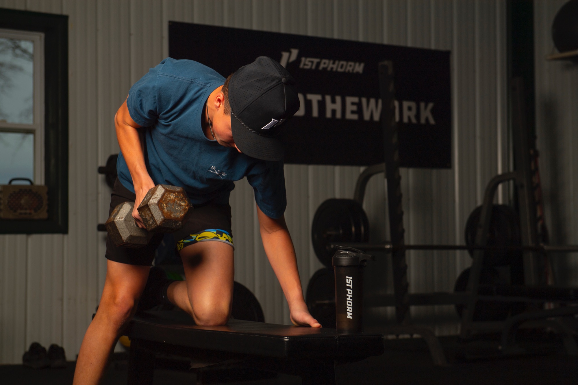 Brady training in the gym