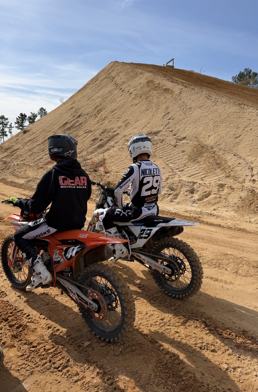 Brady Olson #41 training at the track
